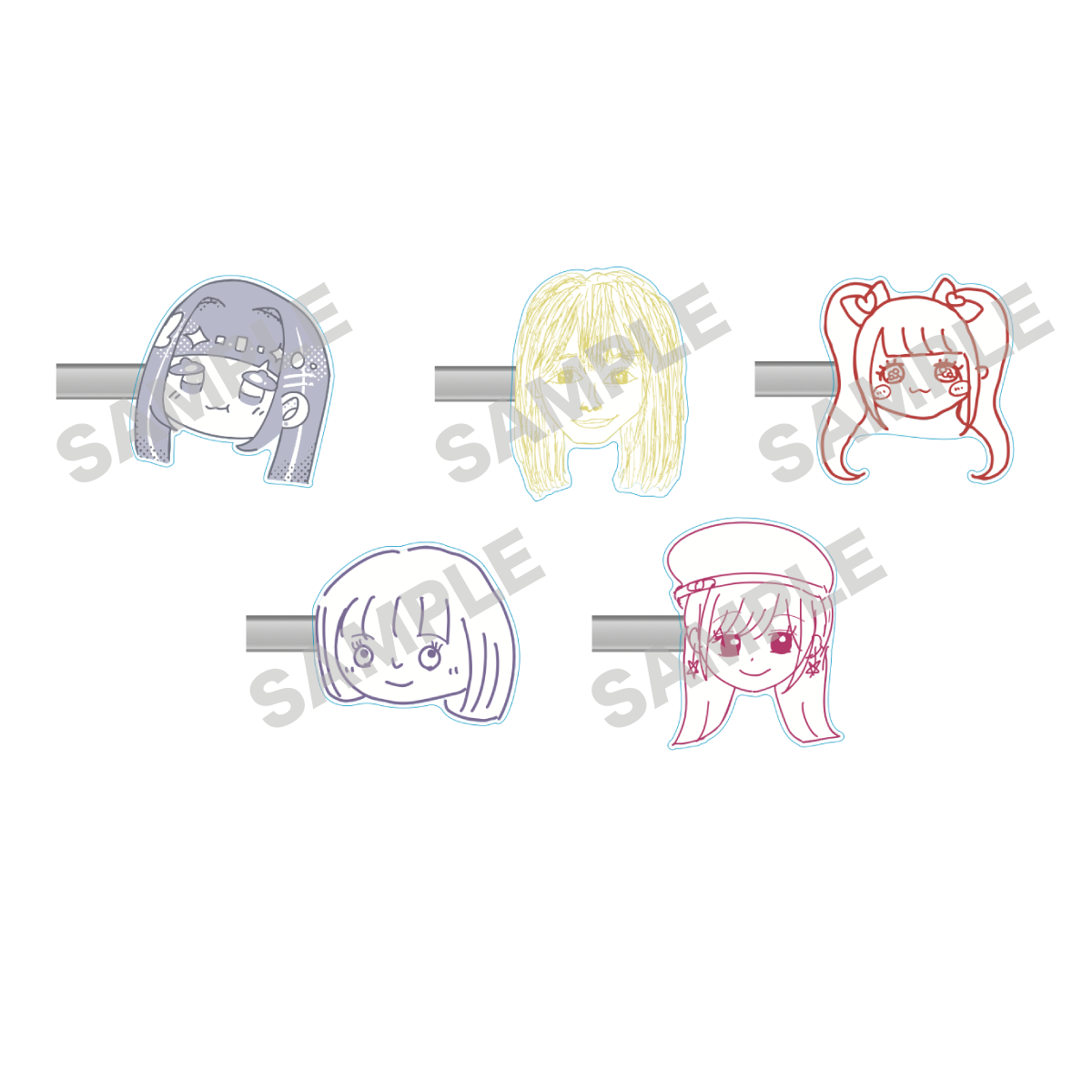 メンバー書き下ろし自画像前髪ピン